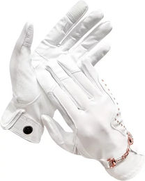 Produktbild von Reithandschuhe Damen Horsenjoy Crystal Bit Weiß XS aus Polyester