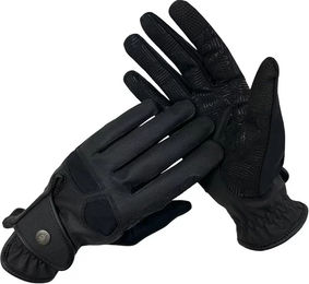 Produktbild von Reithandschuhe Damen HorSeven Amika aus Kunstleder Schwarz XS