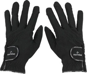 Produktbild von Reithandschuhe Equithème Charlie Unisex Schwarz aus Polyester Größe S