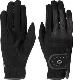 Produktbild von Reithandschuhe Harry's Horse Domy Mesh Crystal aus Kunstleder Schwarz Größe S Unisex