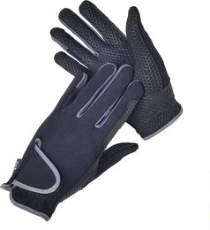 Produktbild von Reithandschuhe York Bianka Unisex Schwarz mit Silikon Grösse S