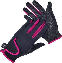 Produktbild von Reithandschuhe York Bianka Unisex Schwarz mit Silikon Grösse S