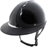 Produktbild von Reithelm Antarès Eclipse Swarovski Premium aus Leder Schwarz Größe S Unisex