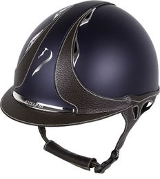 Produktbild von Reithelm Antarès Galaxy Unisex aus Leder in Blau Schwarz Grau Größe M