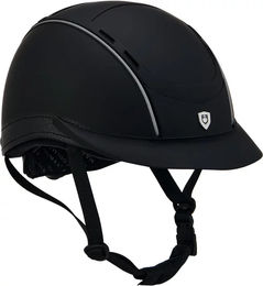 Produktbild von Reithelm Equestro Phantom Unisex Schwarz Leder S/M (52/56 cm)