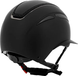 Reithelm Equithème Agris mit breitem Visier für Unisex in Schwarz oder Silber – Bild 1 von 3