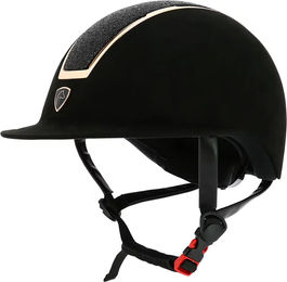 Produktbild von Reithelm Equithème Glint Lamé für Damen in Gold Rosa oder Schwarz mit CE-Zertifizierung 58/60 cm