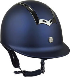 Produktbild von Reithelm Horsenjoy Genius Gun Smoke Grau Blau aus Kunstleder Unisex Größe M