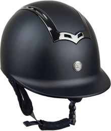 Produktbild von Reithelm Horsenjoy Genius Gun Smoke Grau Schwarz Kunstleder Unisex Größe M