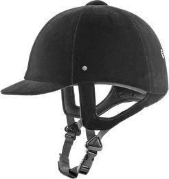 Produktbild von Reithelm Pro-Tech Unisex Schwarz mit Velours und VG1 Schutz 58 cm