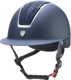 Produktbild von Reithelm Tattini Tempesta Cristalli Blau Unisex Größe L aus Kunststoff mit CE und TÜV Zertifizierung