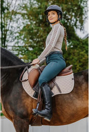 Produktbild von Reithose Damen Equithème Beverly wasserabweisend aus Nylon in Schwarz und Grün