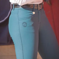 Produktbild von Reithose Damen Jump'In Super X Blau Türkis aus Polyamid wasserabweisend Größe 38