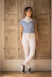 Produktbild von Reithose Damen Pénélope Rocky in Beige Grau Weiß aus Polyamid Größe 34