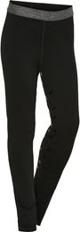 Produktbild von Reithose Equipage Maggie für Mädchen mit Full Grip in Schwarz und Silber