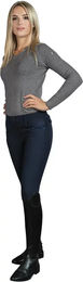 Produktbild von Reithose für Damen Privilège Equitation Parence aus Baumwolle wasserabweisend Blau Größe 36