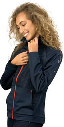 Produktbild von Reitjacke Flags&Cup Aerolita für Damen in Blau Größe XL aus Polyester