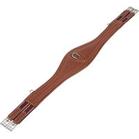 Produktbild von Reitlatzgurt Equestro Amélie aus Leder in Braun oder Orange 125 cm