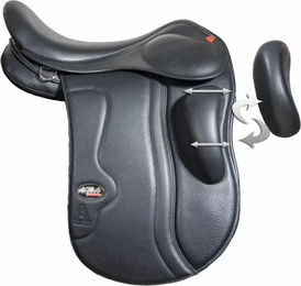Produktbild von Reitsattel Karlslund KneeFit Schwarz 17 Zoll/46 cm