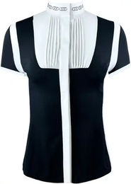 Produktbild von Reitshirt Damen Estrelle Equestrian ED-Crystal Weiß Schwarz Größe 36