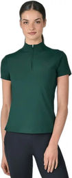 Produktbild von Reitshirt Dublin Damen mit 1/4 Reißverschluss Grün Größe L