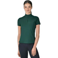 Produktbild von Reitshirt Dublin Damen mit 1/4 Reißverschluss Grün Größe L