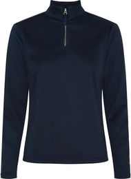Produktbild von Reitshirt Equipage Damen Winter Reittrikot mit langen Ärmeln 1/2 Zip Blau XL
