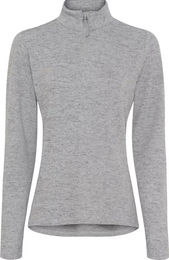 Produktbild von Reitshirt Equipage Stacey Damen Grau Größe M mit 1/2 Reißverschluss