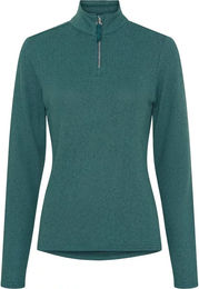 Produktbild von Reitshirt Equipage Stacey Damen mit 1/2 Reißverschluss Grün Größe M