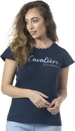 Produktbild von Reitshirt Flags&Cup für Damen aus Baumwolle in Blau und Silber