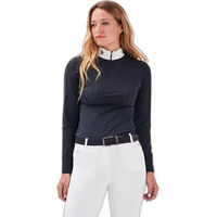 Produktbild von Reitshirt Jalna Turnier Damen Gaze Blau Schwarz XL