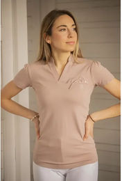 Produktbild von Reitshirt Pénélope Josie Damen aus Baumwolle Terrakotta Beige Größe S