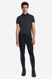 Produktbild von Reitshirt The Rider’s Gene Herren Schwarz Micro Perforated Jersey Sommer