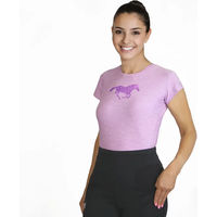 Produktbild von Reitshirt York Glitter Horse Damen Lila Sommer Polyester