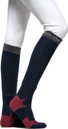 Produktbild von Reitsocken Damen Flags&Cup Roca Blau Größe 36/38