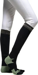 Produktbild von Reitsocken Damen Flags&Cup Roca Schwarz Größe 33/35