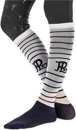Produktbild von Reitsocken Pénélope für Damen aus Baumwolle Größe 36/41 in Blau Weiß Grau