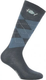 Produktbild von Reitsocken Riding World Losange Unisex aus Polyester Größe 31/34 in Blau und Grau