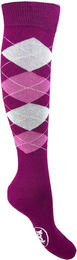 Produktbild von Reitstrümpfe York Karo Lila Unisex 32/34 aus Polyester
