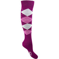 Produktbild von Reitstrümpfe York Karo Lila Unisex 32/34 aus Polyester