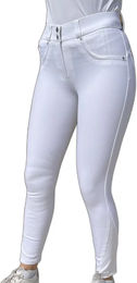 Produktbild von Reitturnierhose Flags&Cup Maria Damen Mid Grip Weiß Baumwolle Größe 34