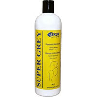 Produktbild von Rekor Super Grey Shampoo für Pferde zur Fellpflege für graue weiße und gelbe Pferde 500ml
