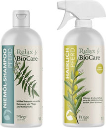 Produktbild von Relax BioCare Bundle Fellpflege mit Bio Niemöl-Shampoo und Hairlich