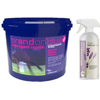 Produktbild von Relax BioCare Mückenmilch und Brandon Plus Arthrogard Combi Gelenk-Supplement für Pferde 1000g
