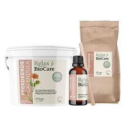 Relax Biocare Pferdeerde mit Calendula rote sonnengetrocknete Tonerde zur Wundpflege für Pferde – Bild 1 von 3