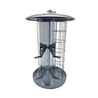 Produktbild von Relaxdays 3-in-1 Vogelfutterstation Futtersäule aus Metall in Silber