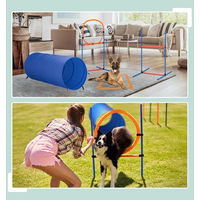 Produktbild von Relaxdays Agility Set für Hunde aus Kunststoff, 4230-teilig, Blau/Orange