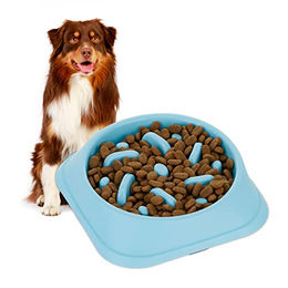 Relaxdays Anti-Schling-Napf Slow Feeder für Hunde, Blau, 500 ml - 500 ml – Bild 1 von 7
