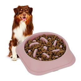 Relaxdays Anti Schling Napf Slow Feeder für Hunde Rosa 500 ml - 500 ml – Bild 1 von 7