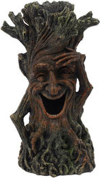 Relaxdays Aquariendeko Figur und Höhle als Baum mit Gesicht für Süßwasser Aquarien zur Dekoration von Fischen und Garnelen in Braun und Grün – Bild 1 von 5